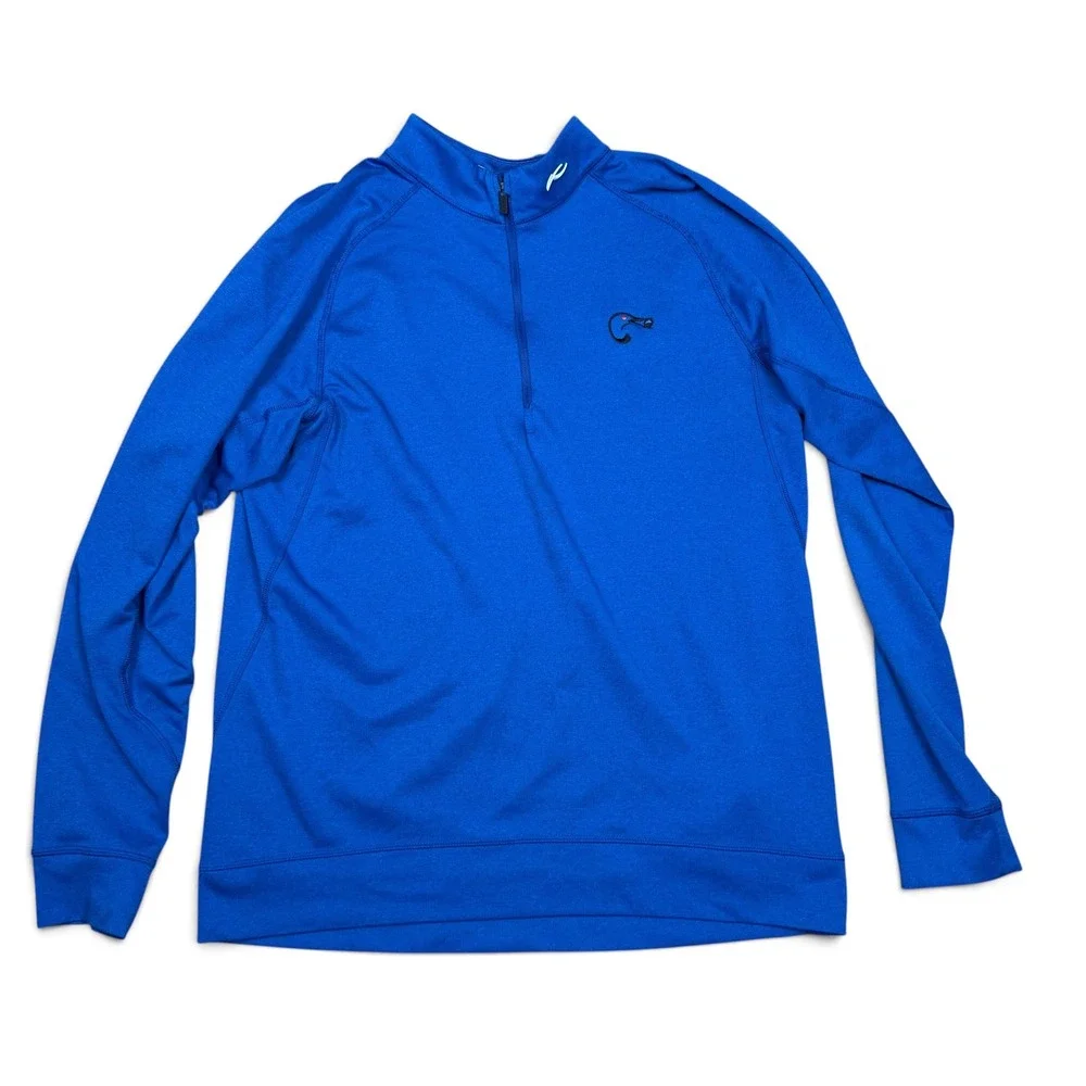 KJUS Men Keano Half Zip Pullover Blue MG25-D04 Size 52 L Duck logo